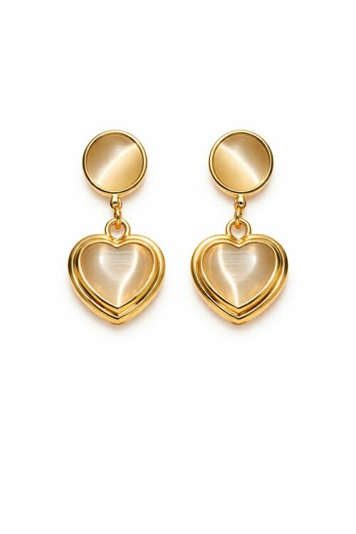 Imagem de Brinco Coração Perolado